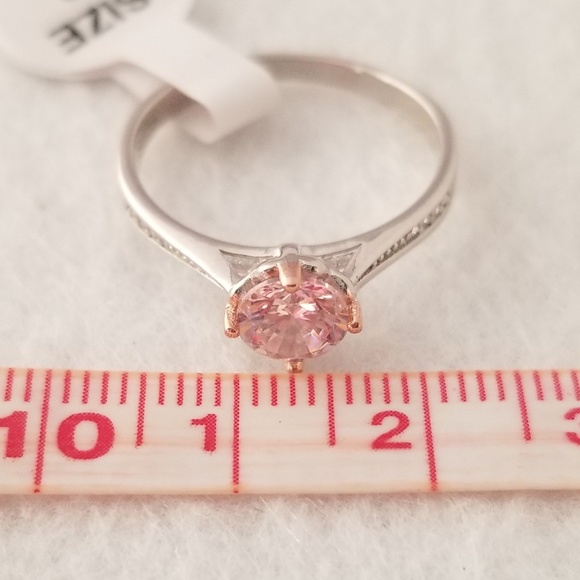 Sterling 1ct Pink Solitaire - Picture 6 of 8